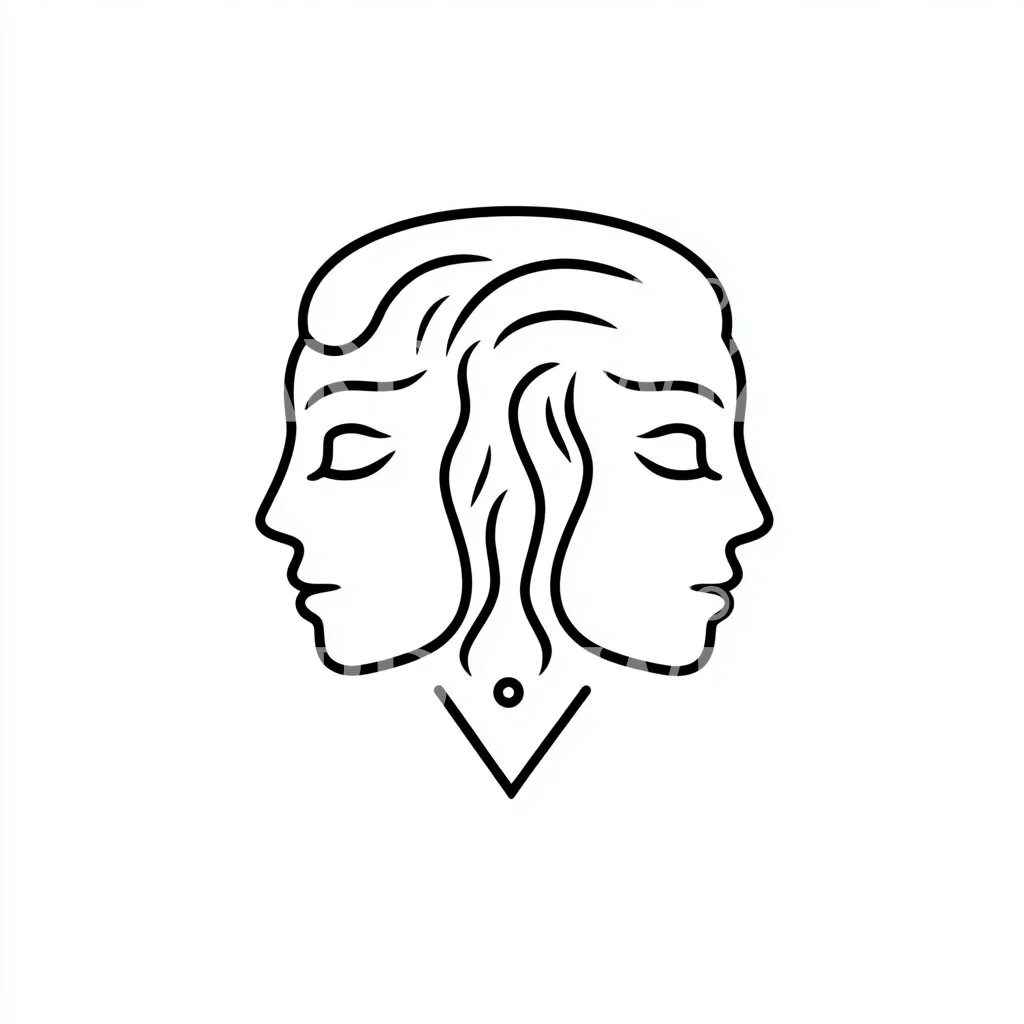 gemini astrological sign symbol tattoo design glyph gemini 11